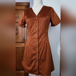Brown mini dress